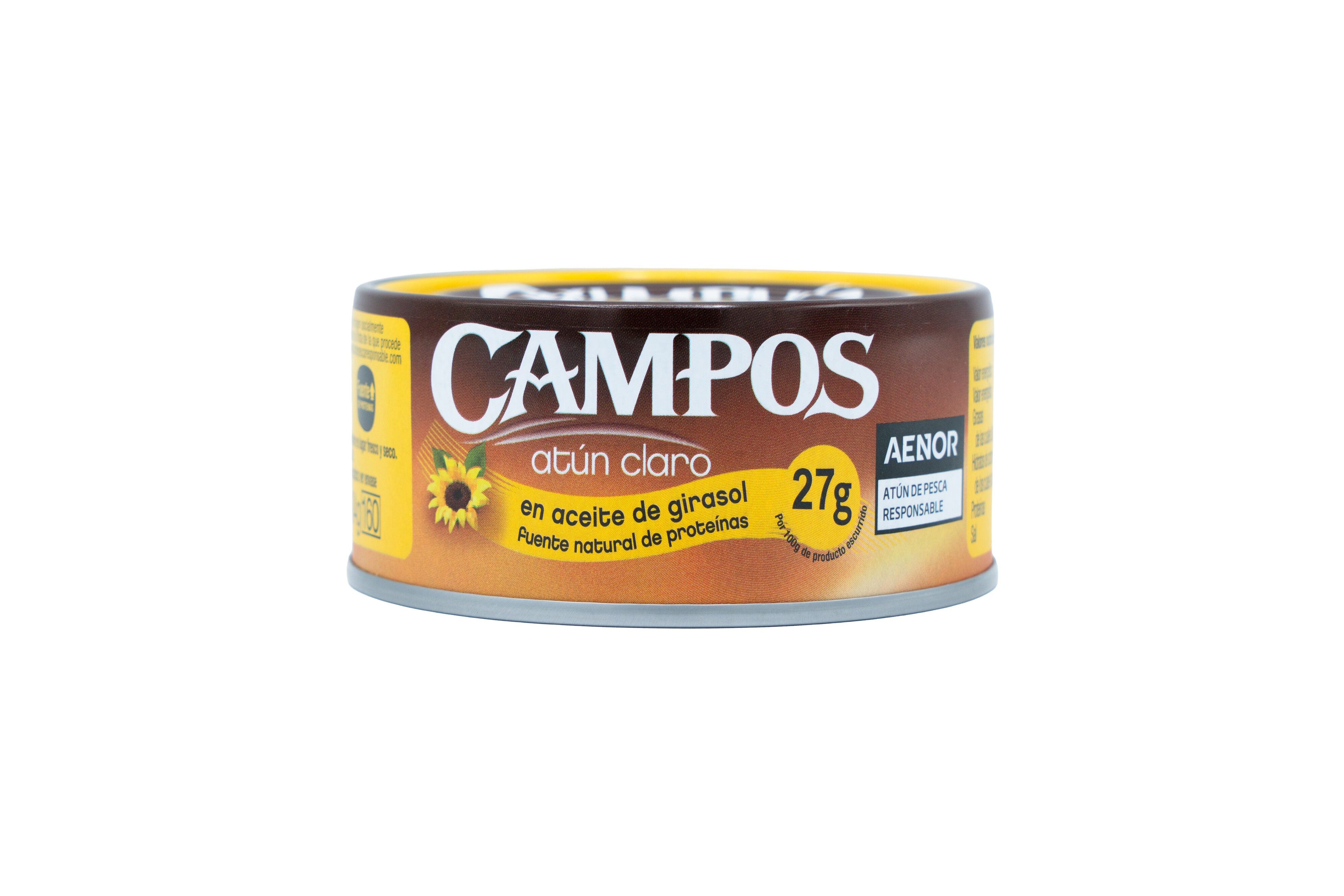 Atun claro aceite girasol lata Campos 104g escurr
