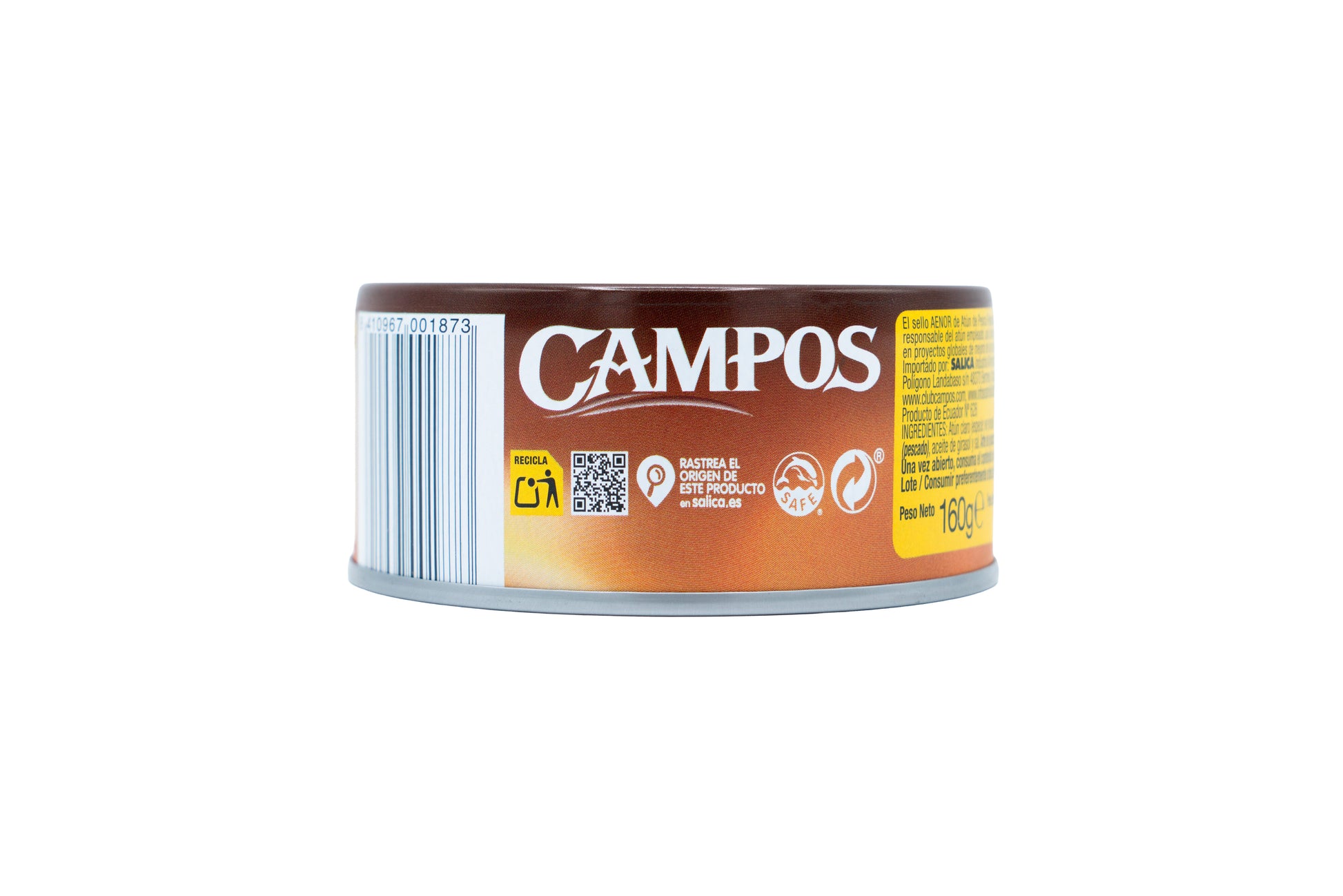 Atun claro aceite girasol lata Campos 104g escurr