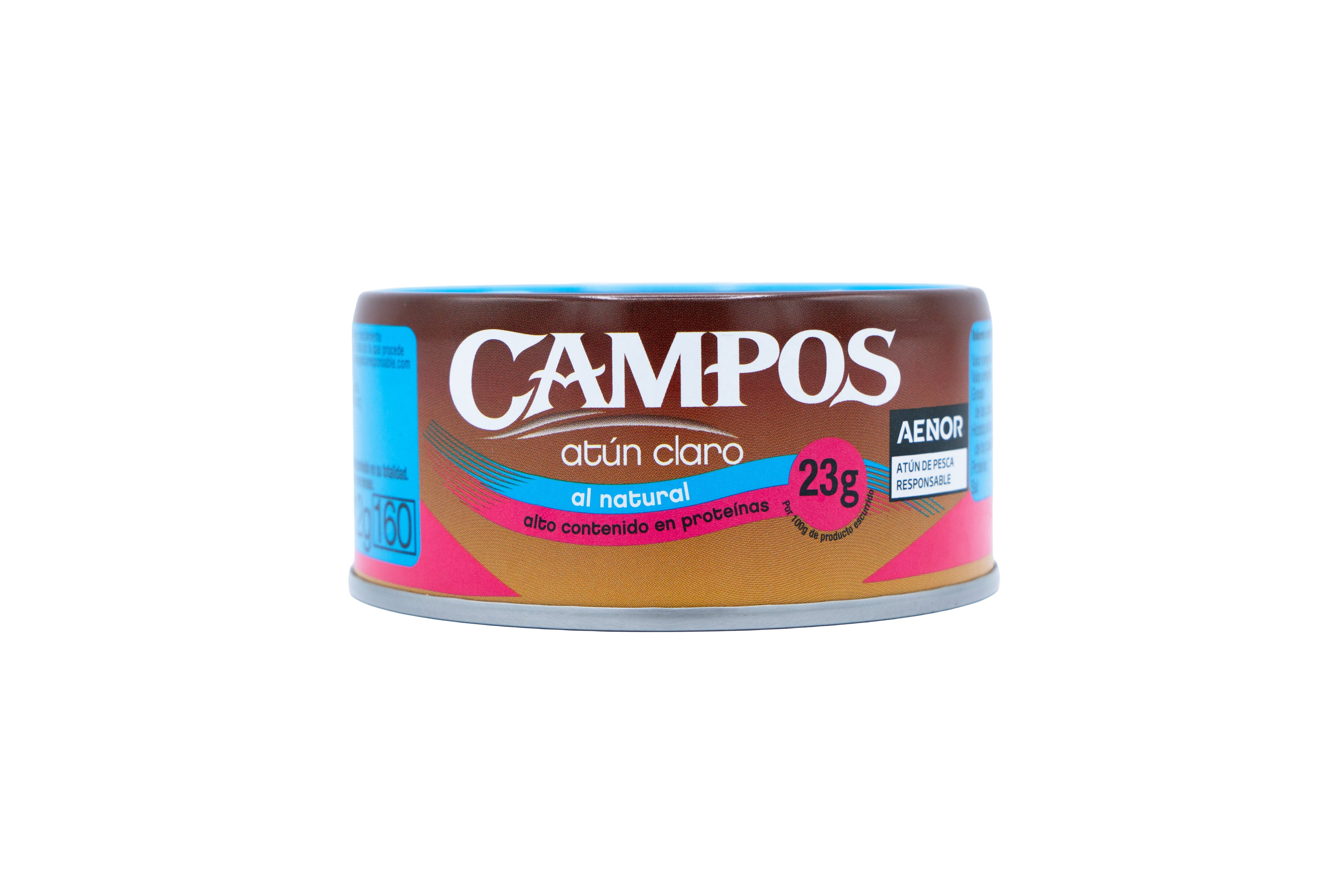 Atun claro natural lata Campos 112g escurr