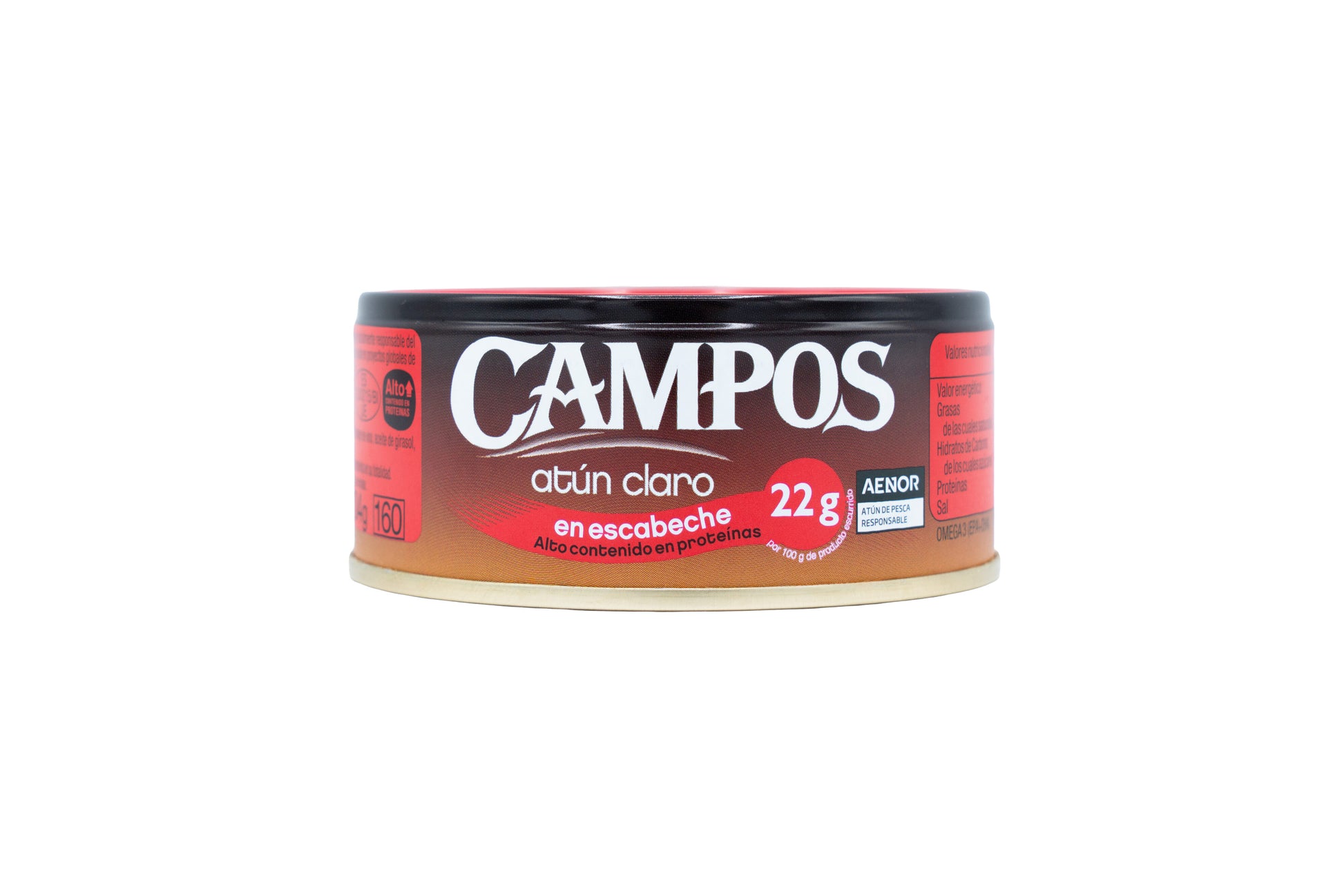 Atun claro escabeche lata Campos 104g escurr