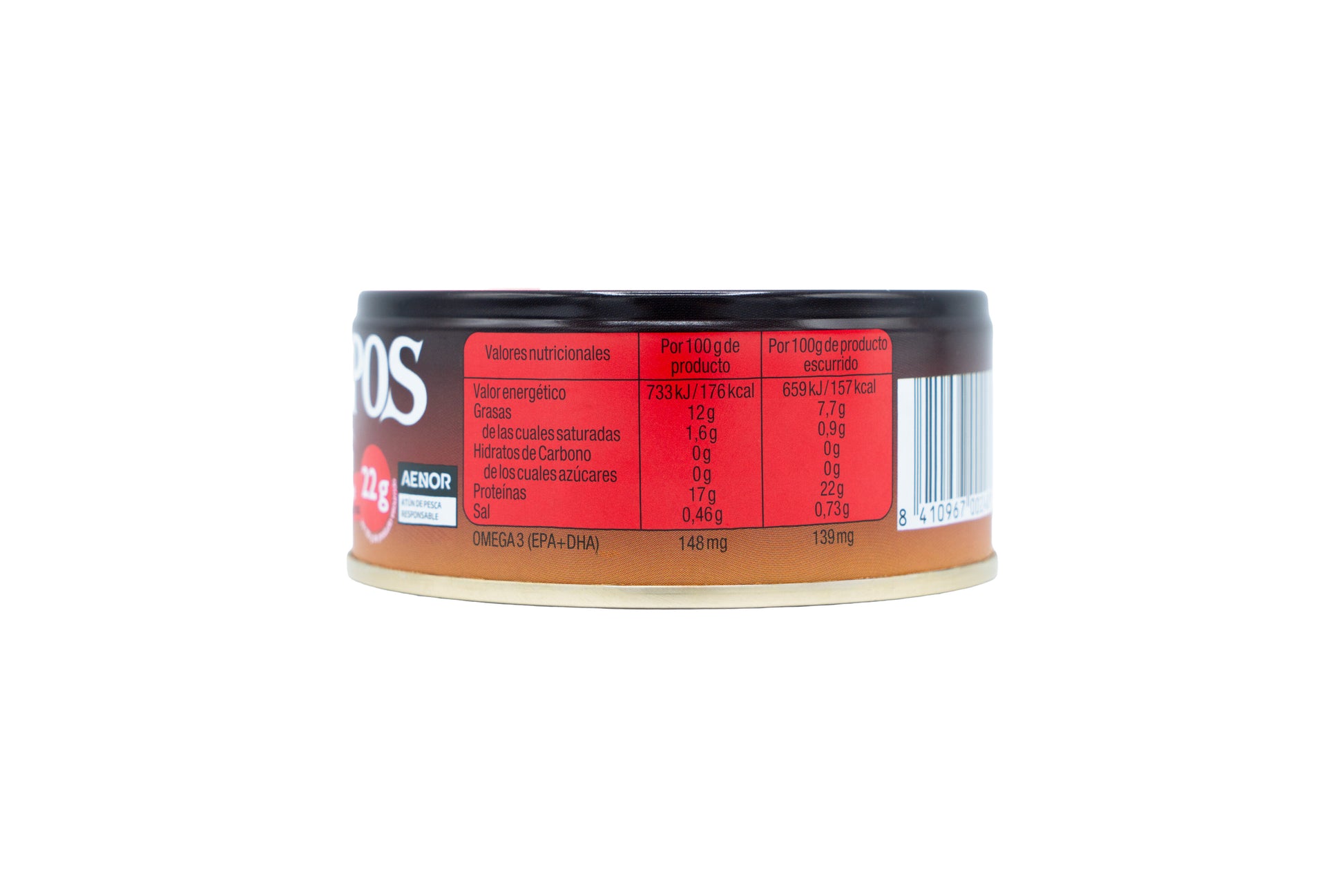 Atun claro escabeche lata Campos 104g escurr