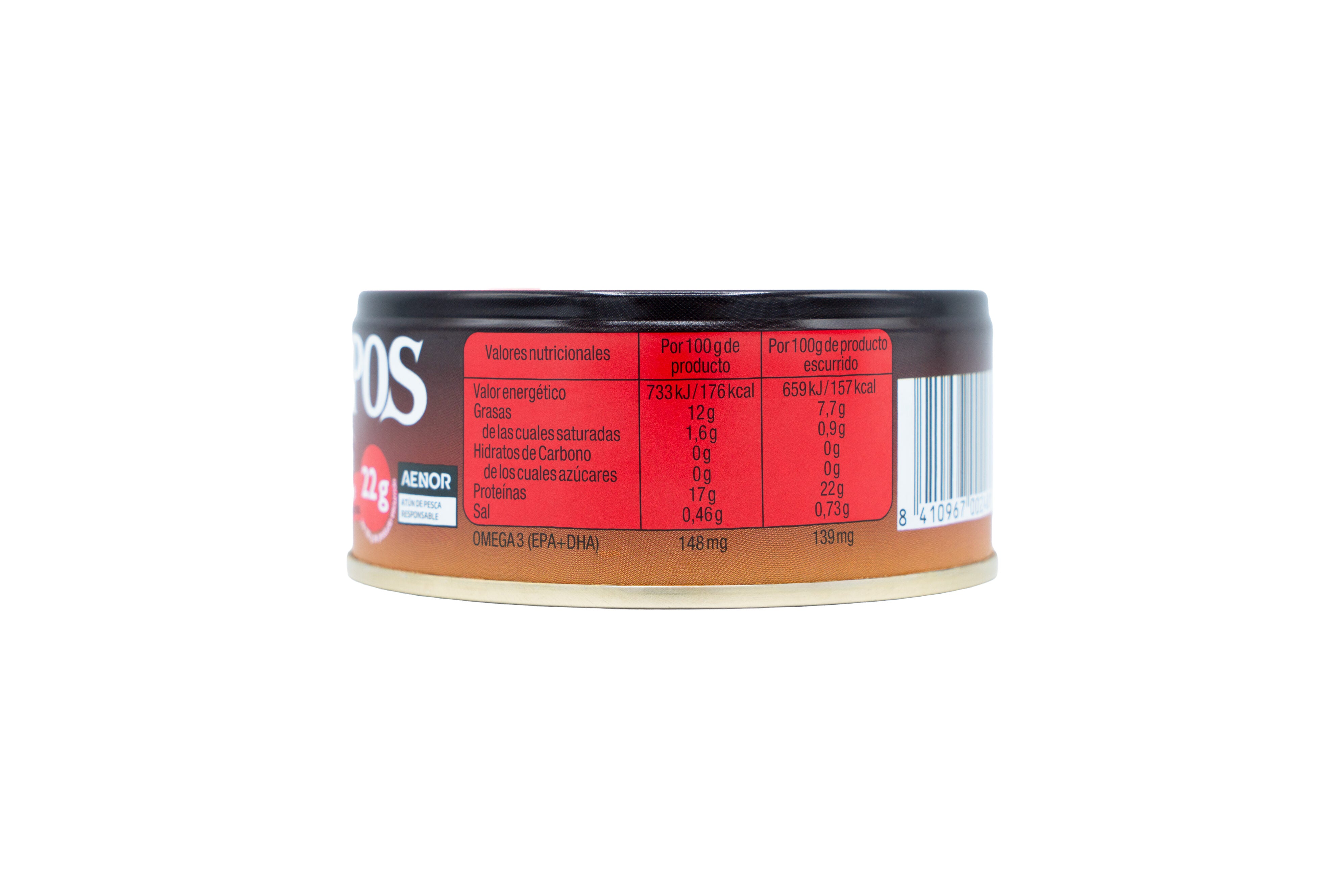 Atun claro escabeche lata Campos 104g escurr