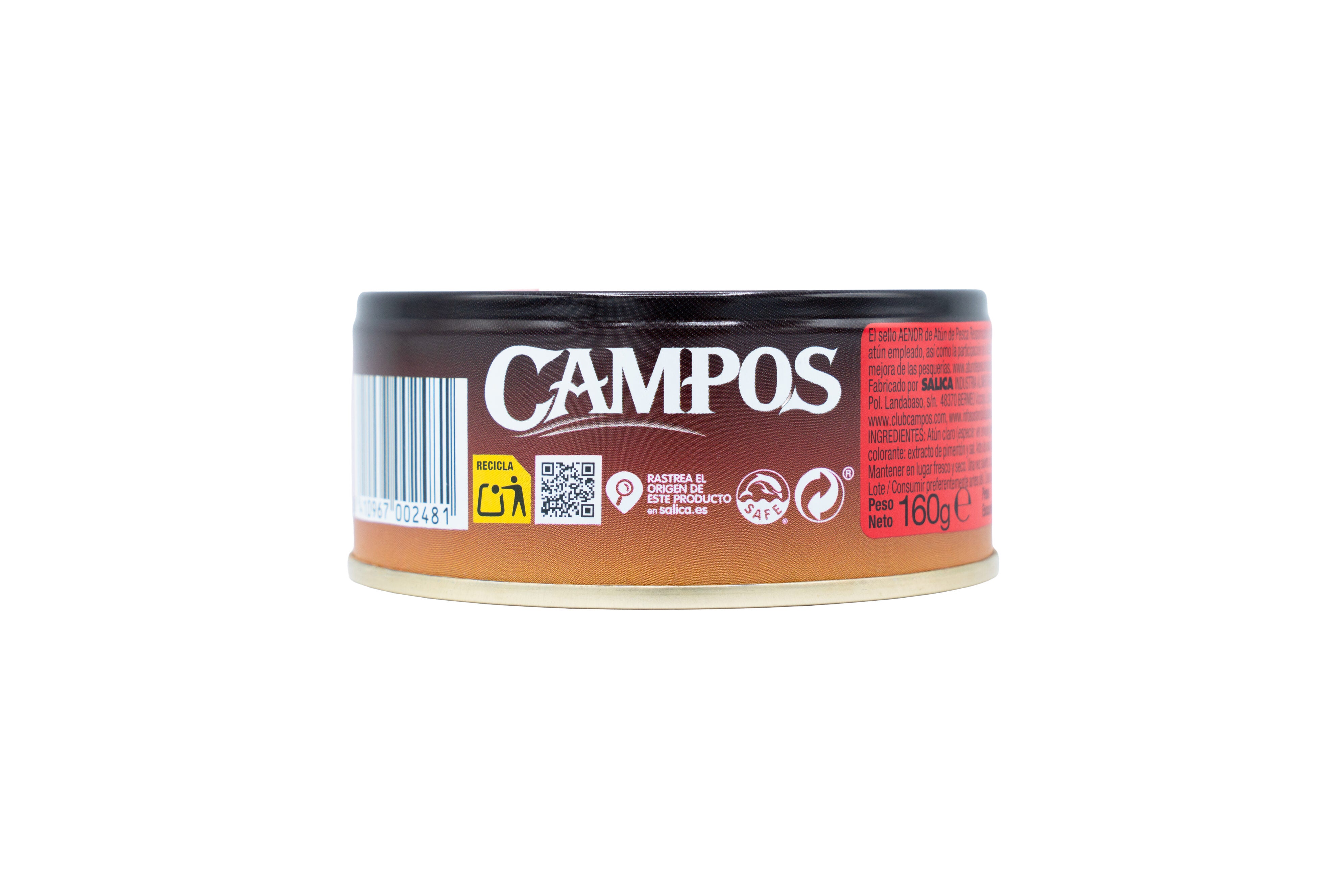 Atun claro escabeche lata Campos 104g escurr