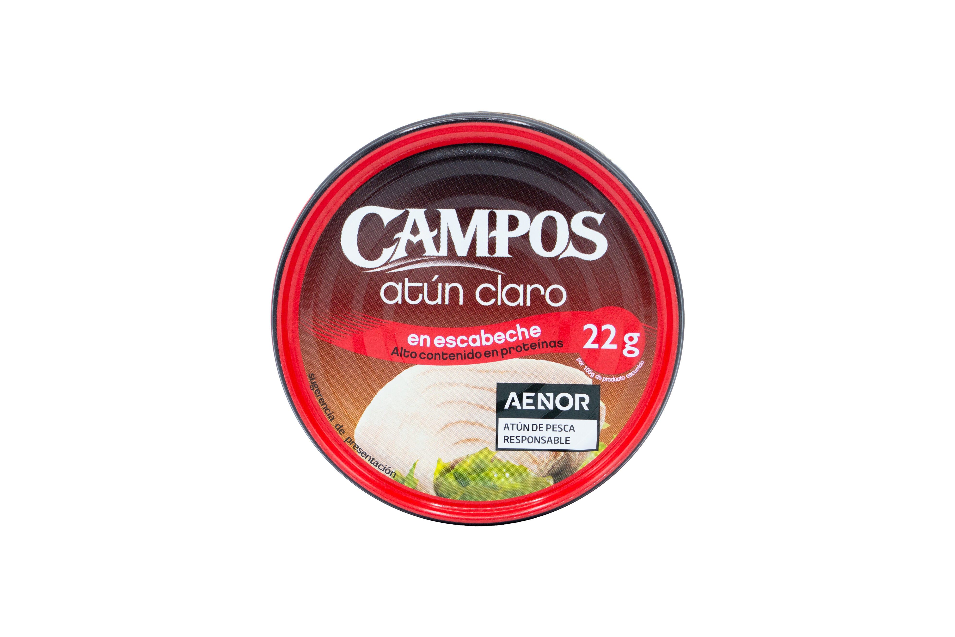Atun claro escabeche lata Campos 104g escurr