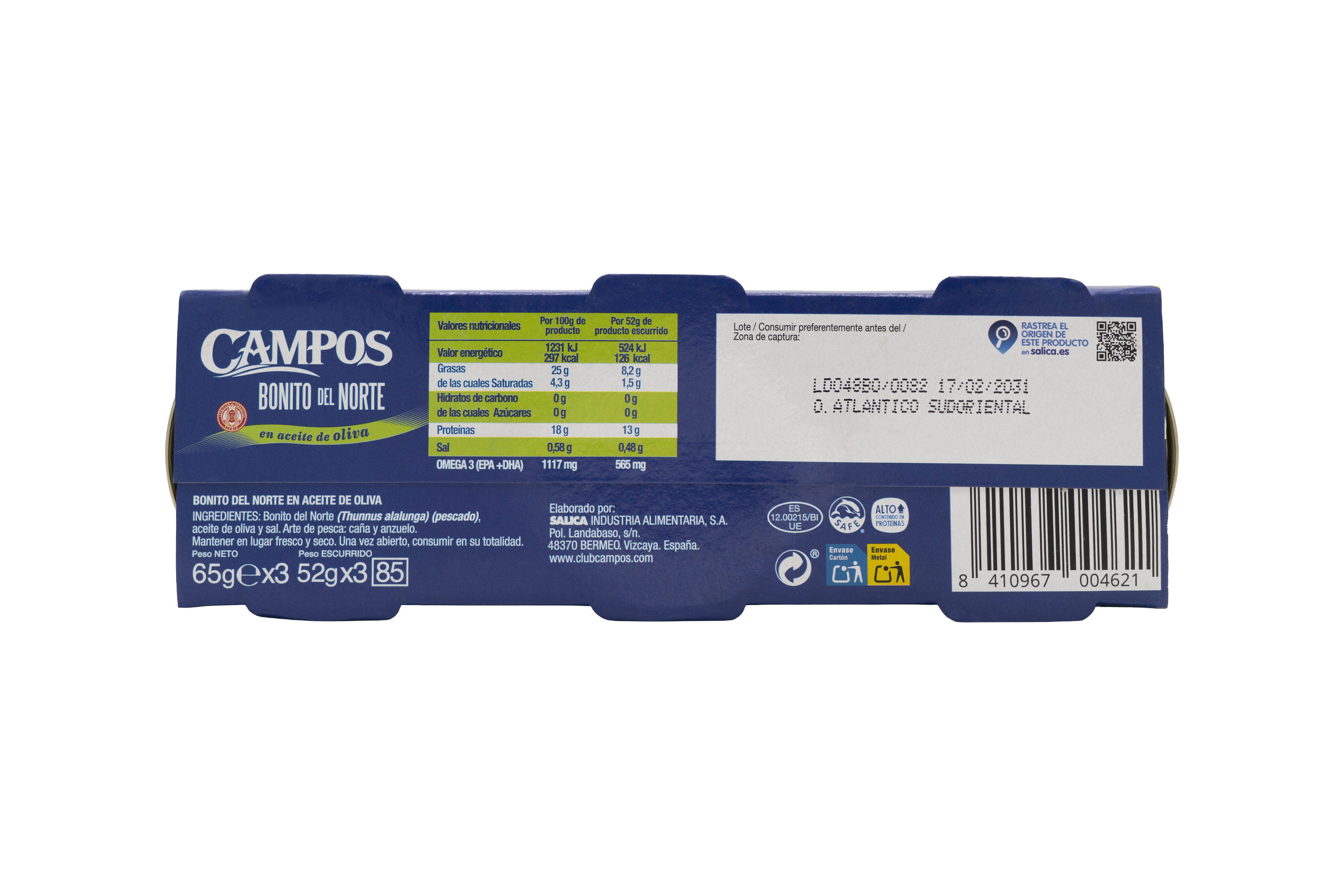 Bonito aceite oliva Campos p3x52g