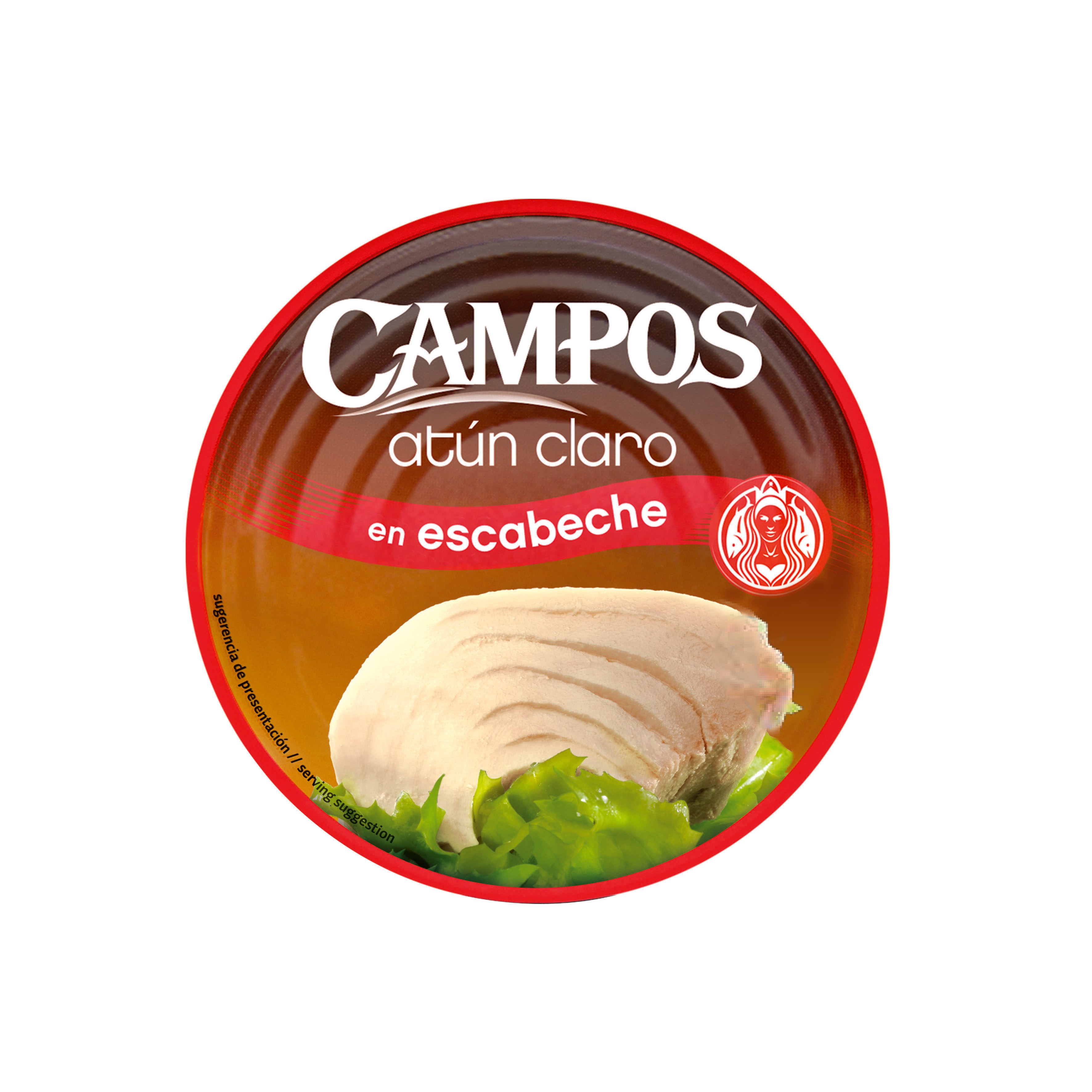 Atun claro escabeche lata Campos 190g escurr