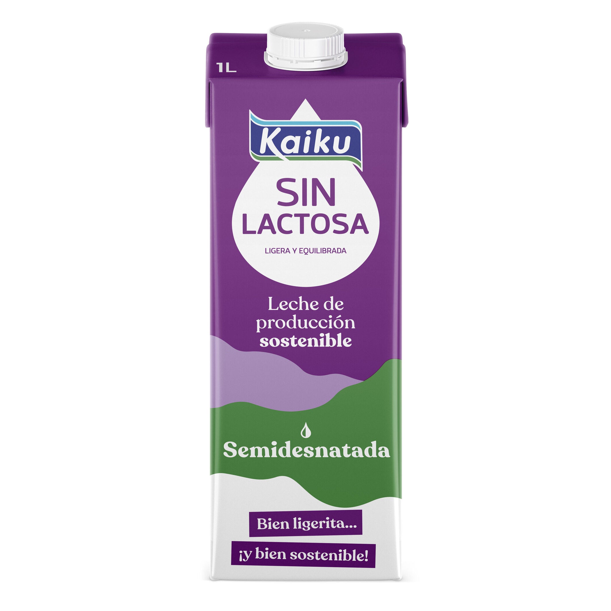 Leche semidesnatada s/lactosa Kaiku 1l