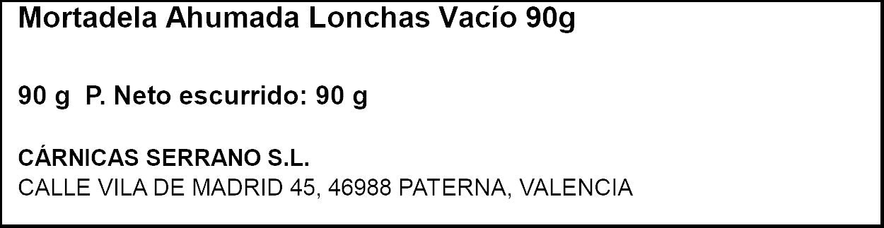 Mortadela ahumada Serrano 90gr