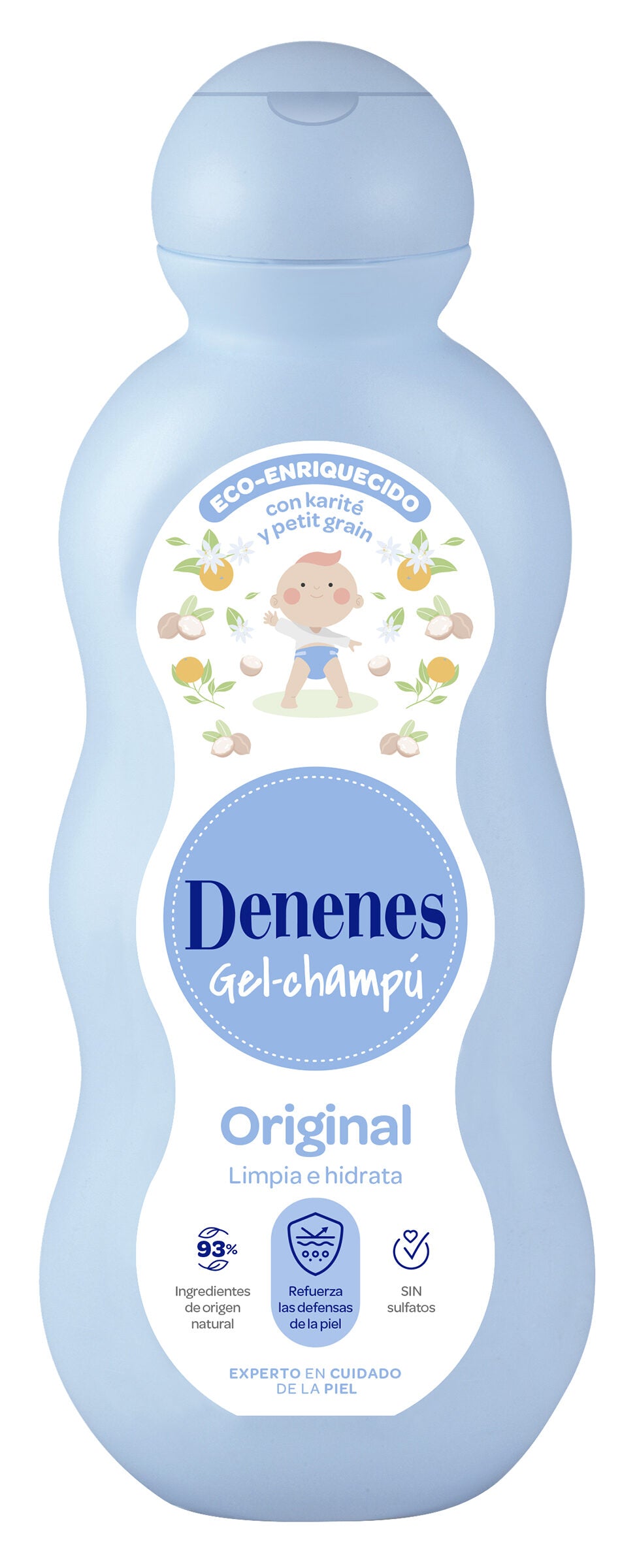 Jabón líquido infantil gel-champu Denenes 600ml