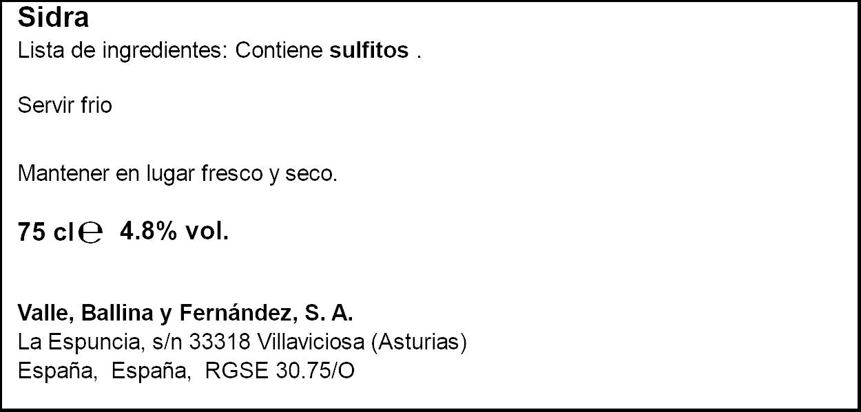 Sidra extra El gaitero 750ml
