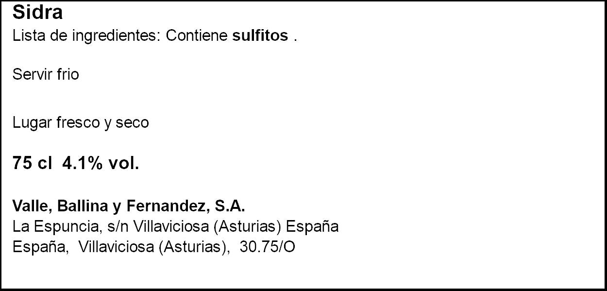 Sidra  El gaitero 750ml
