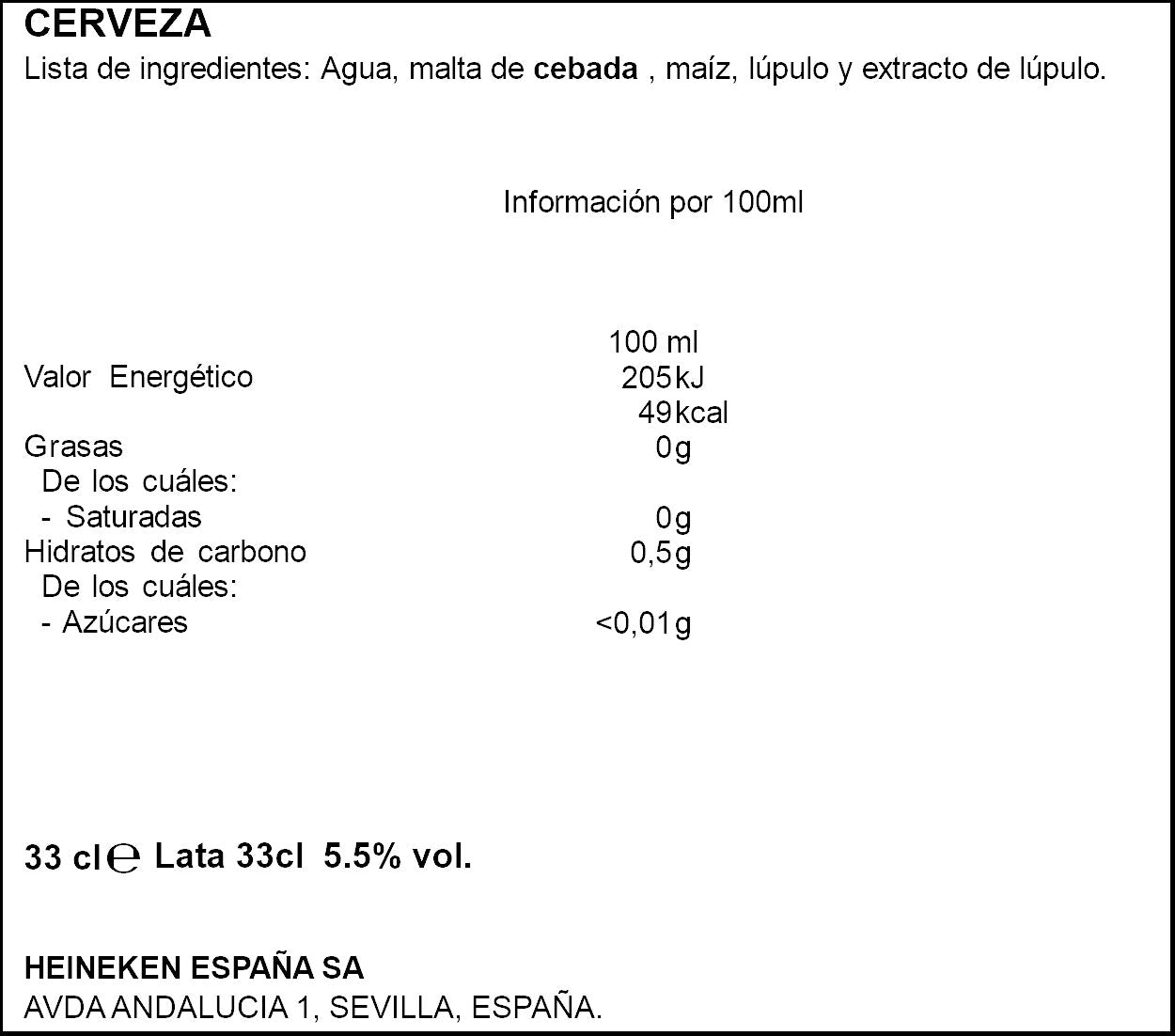 Cerveza rubia aguila  lata Amstel 330ml