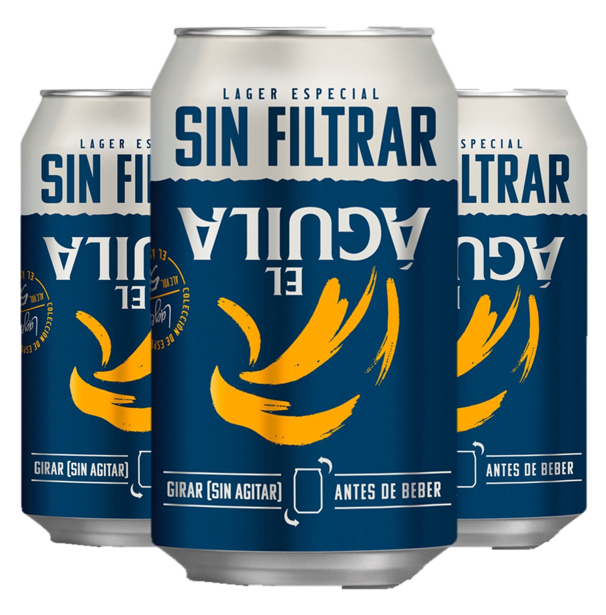 Cerveza sin filtrar lata Aguila Amstel 330ml