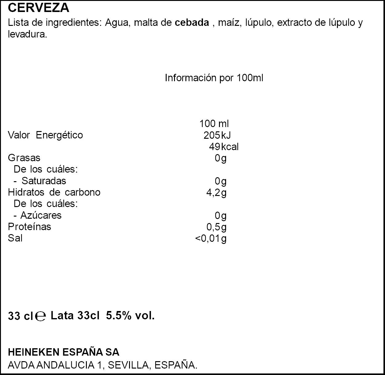 Cerveza sin filtrar lata Aguila Amstel 330ml