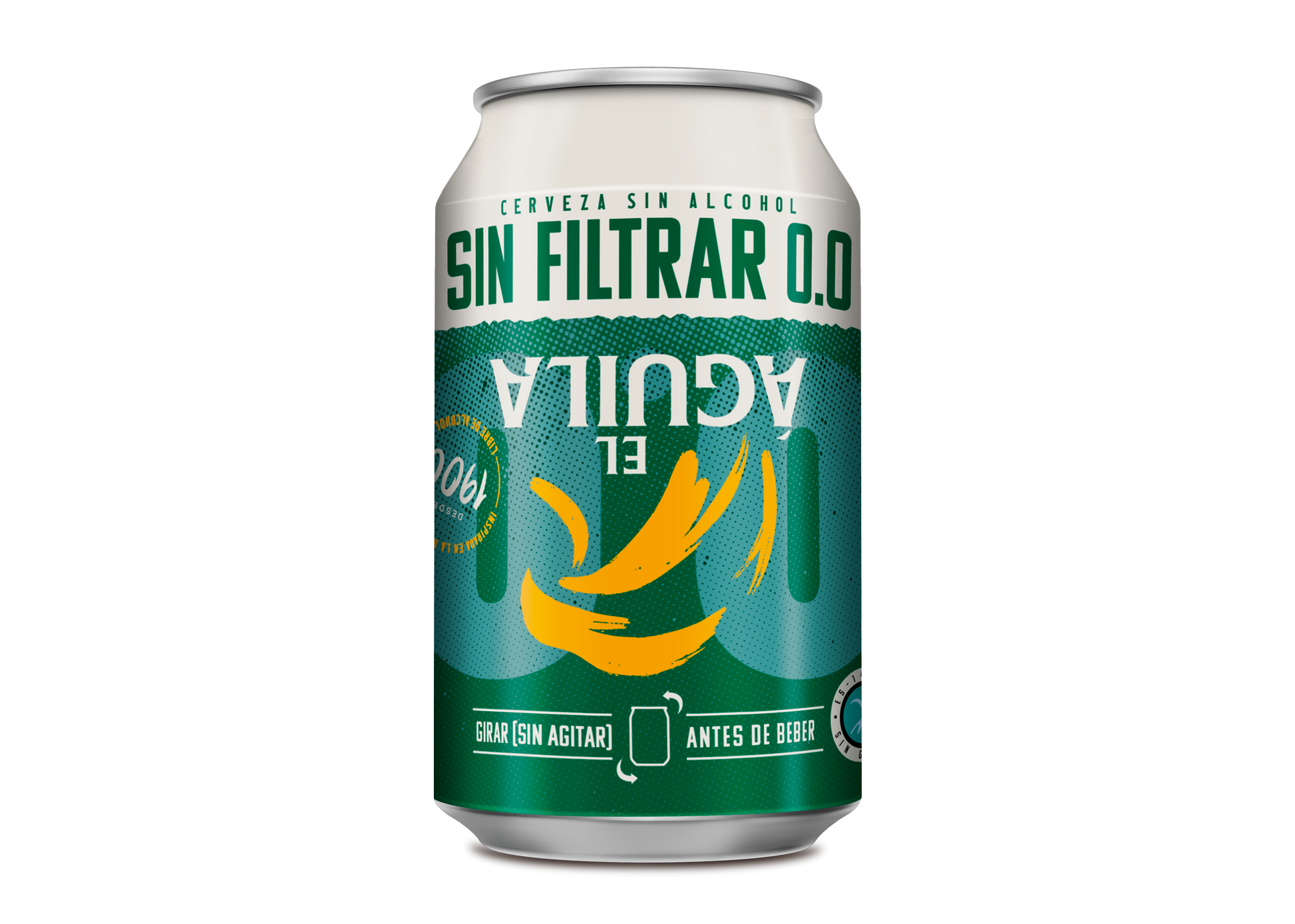 Cerveza s/ filtrar 0.0 s/gluten  lata Aguila 33cl