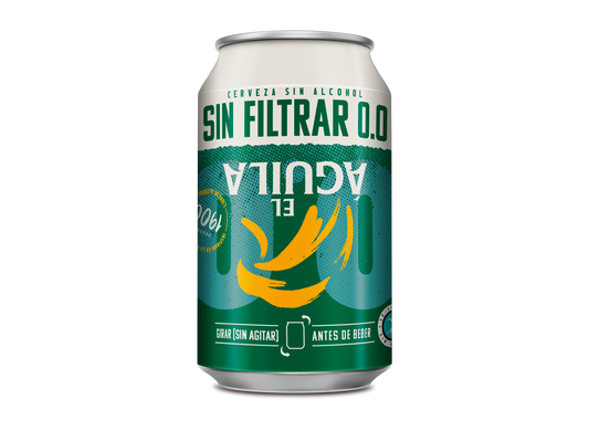 Cerveza s/ filtrar 0.0 s/gluten  lata Aguila 33cl La Despensa