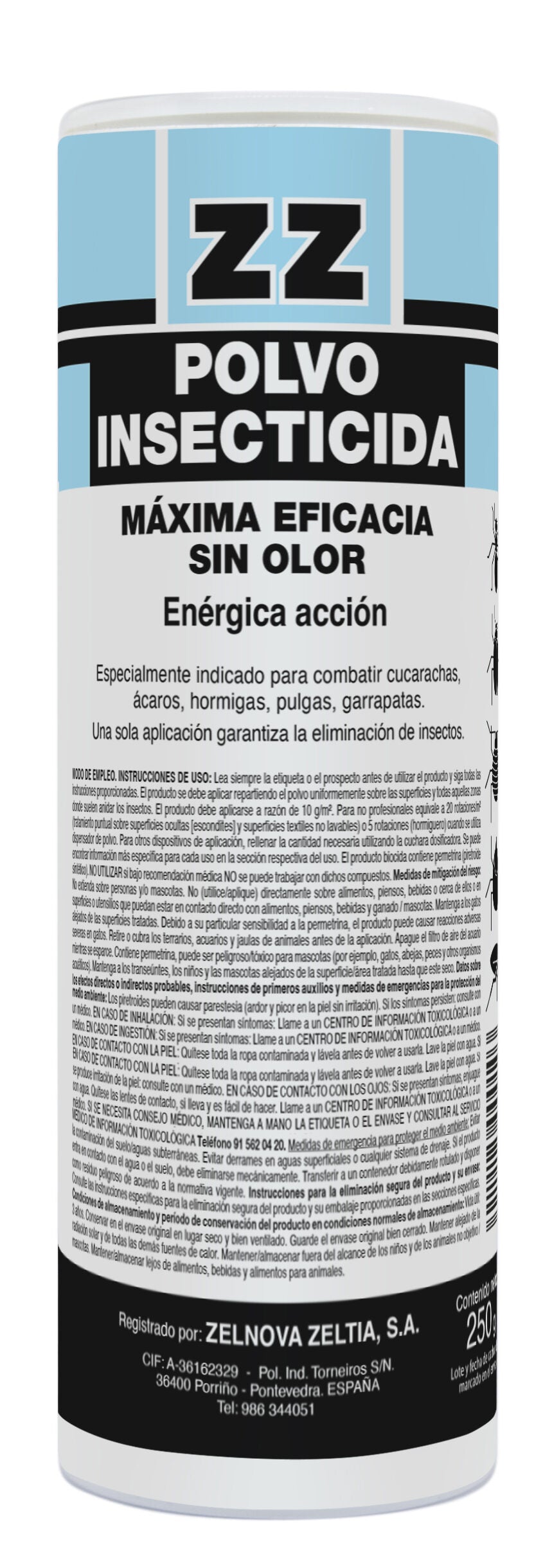 Insecticida polvo Zz 250g