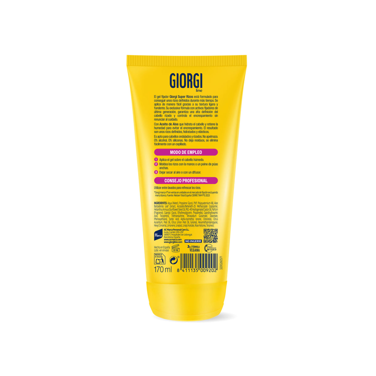 Gel fijador super rizos Giorgi 170ml