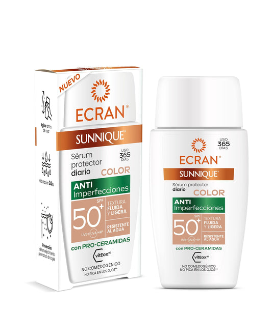 Protector solar serum color fp50 Ecran 40ml La Despensa