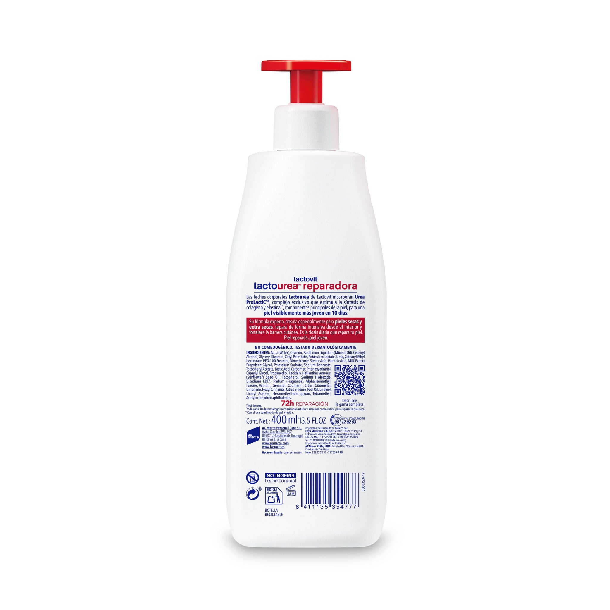 Loción corporal dosifica Lactourea lactovit 400ml