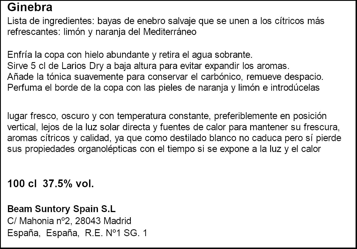 Ginebra  Larios 1l