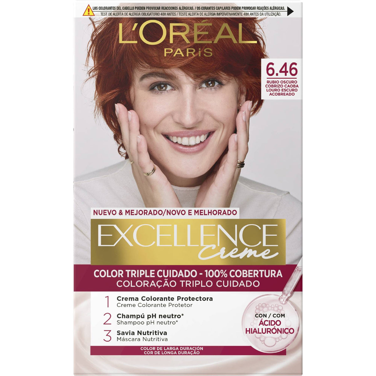 Tinte rubio cobrizo  6.46 Excellence 1U