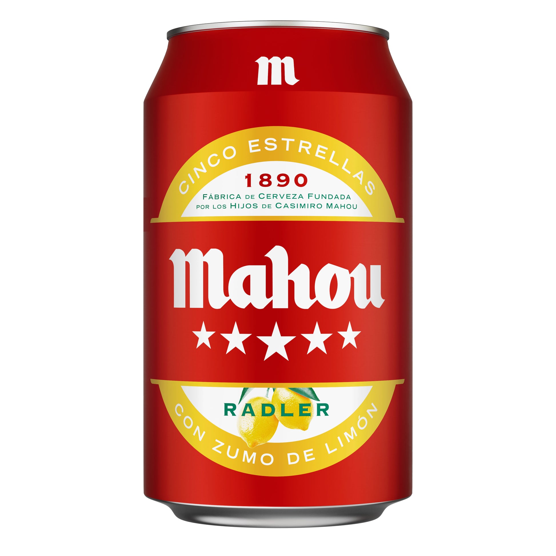 Cerveza limón radler 5 estrellas lata Mahou 33cl