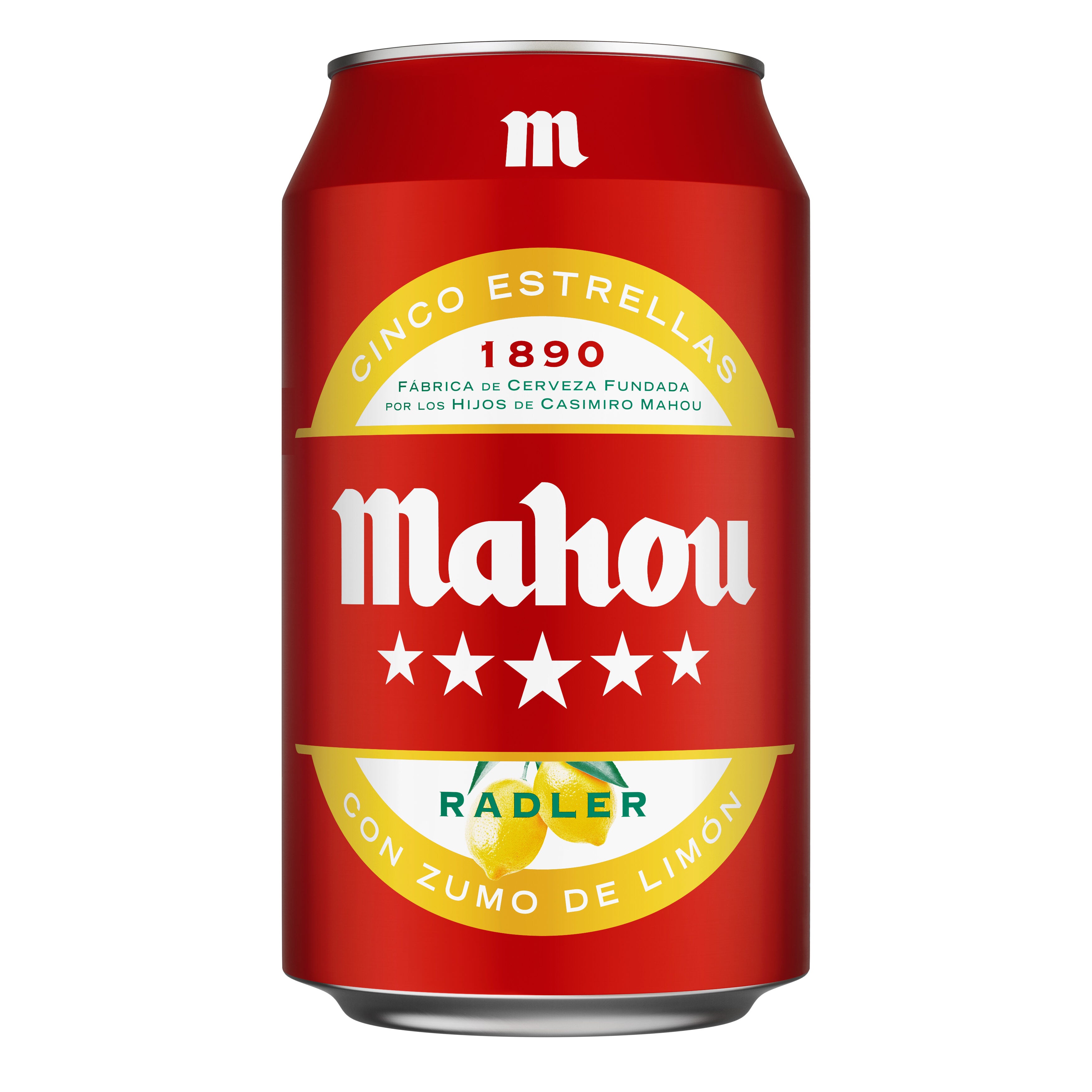 Cerveza limón radler 5 estrellas lata Mahou 33cl