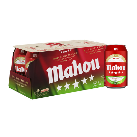 Cerveza s/gluten 5 estrellas lata Mahou 330ml La Despensa