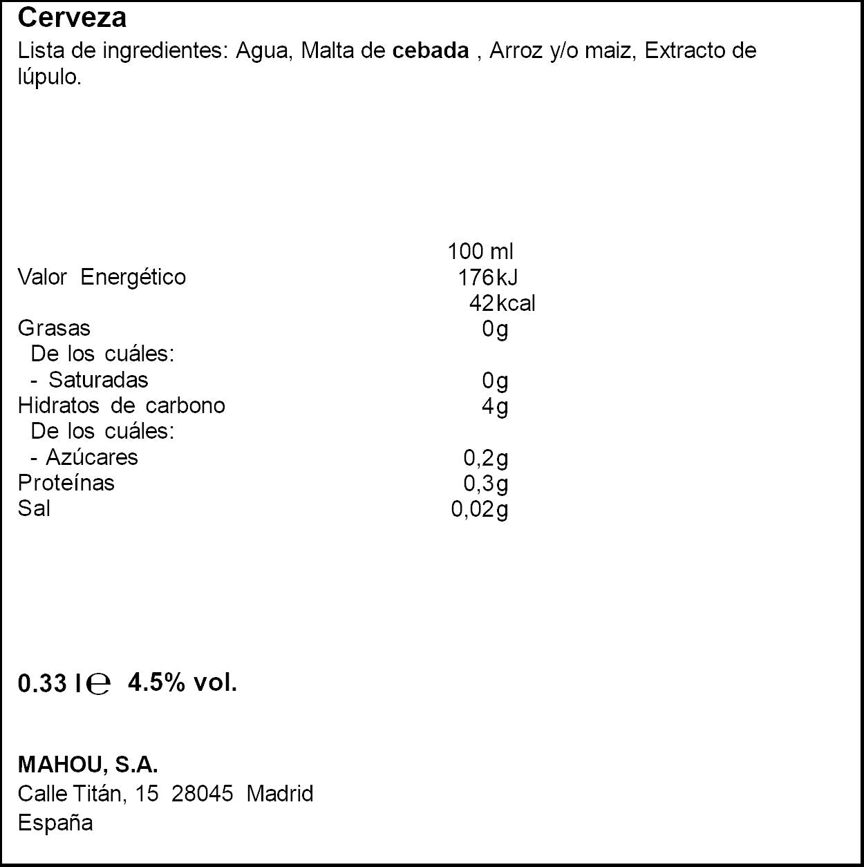 Cerveza lata Corona 33cl