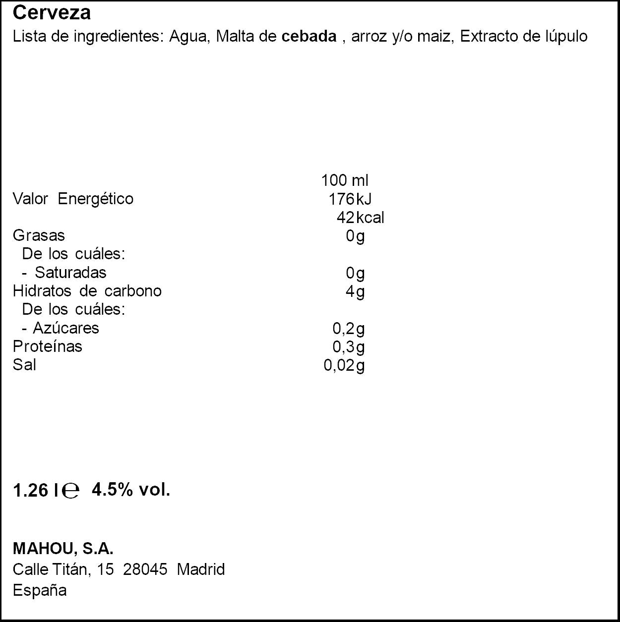 Cerveza cristal Corona p6 210ml/u