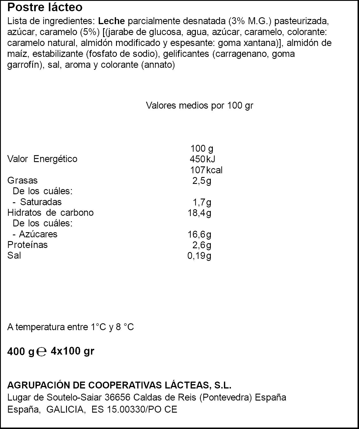 Flan vainilla  Clesa p4 100g/u