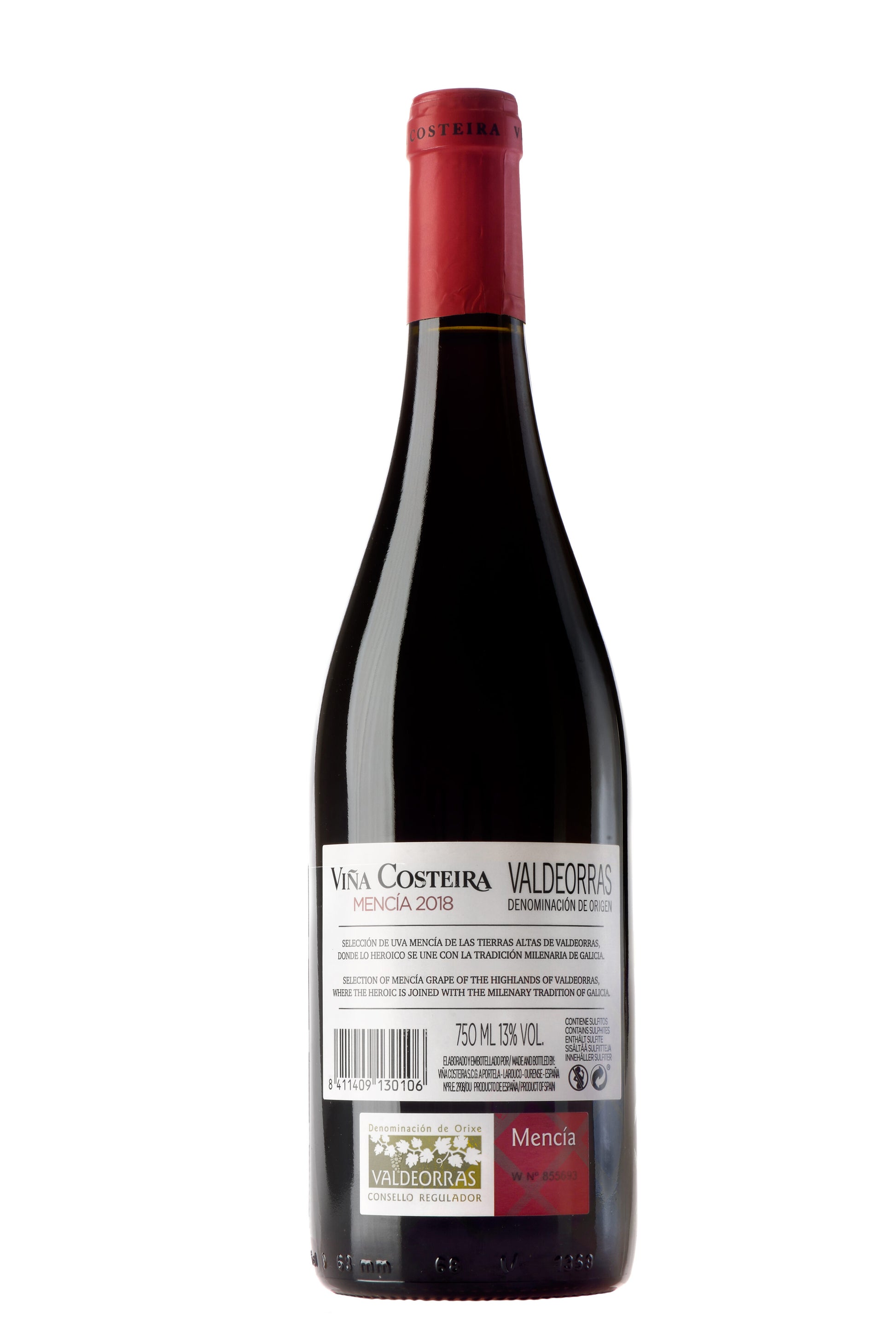 Vino tinto mencía d.o valdeorras Viña costeira 75cl