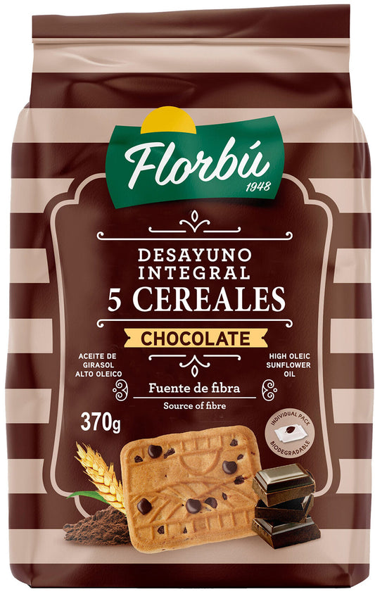 Galleta 5 cereal choco Florbu 370g La Despensa