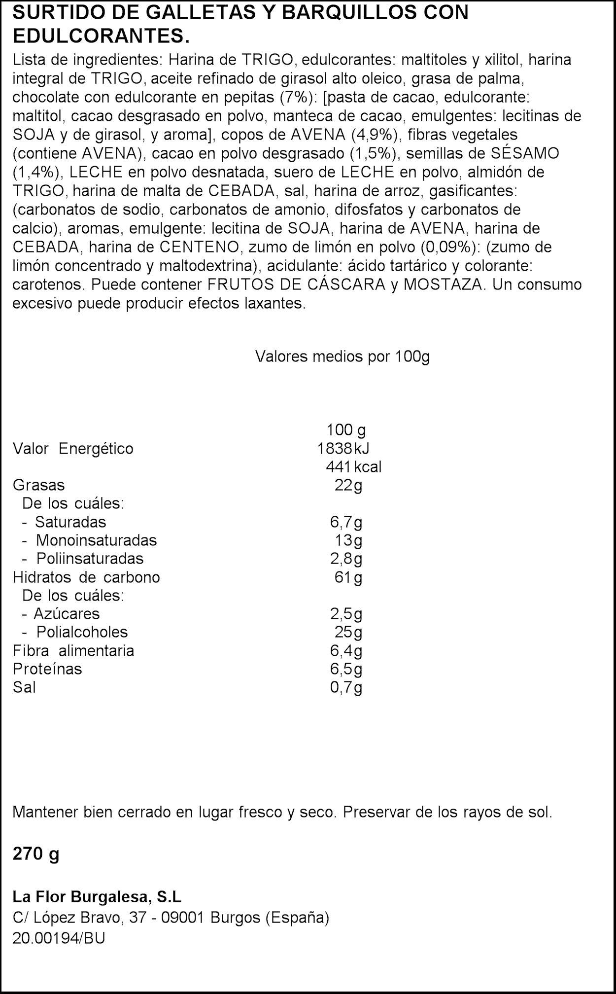 Surtido mix 0% c/edul Florbu 270g