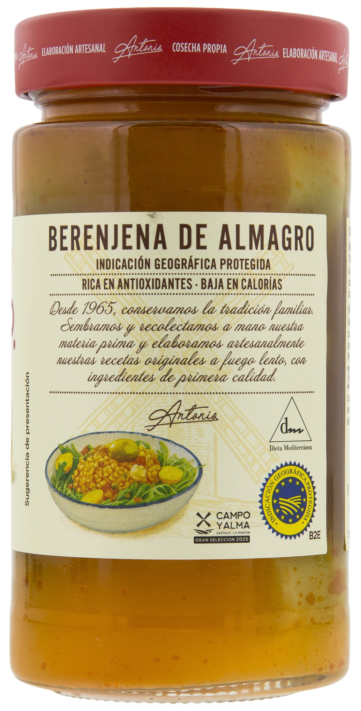 Corazón berenjena cristal Antonio 170g