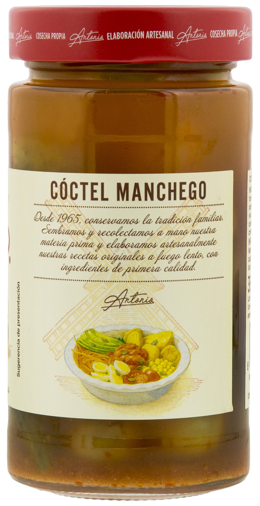 Cóctel manchego cristal Antonio 170g escurr