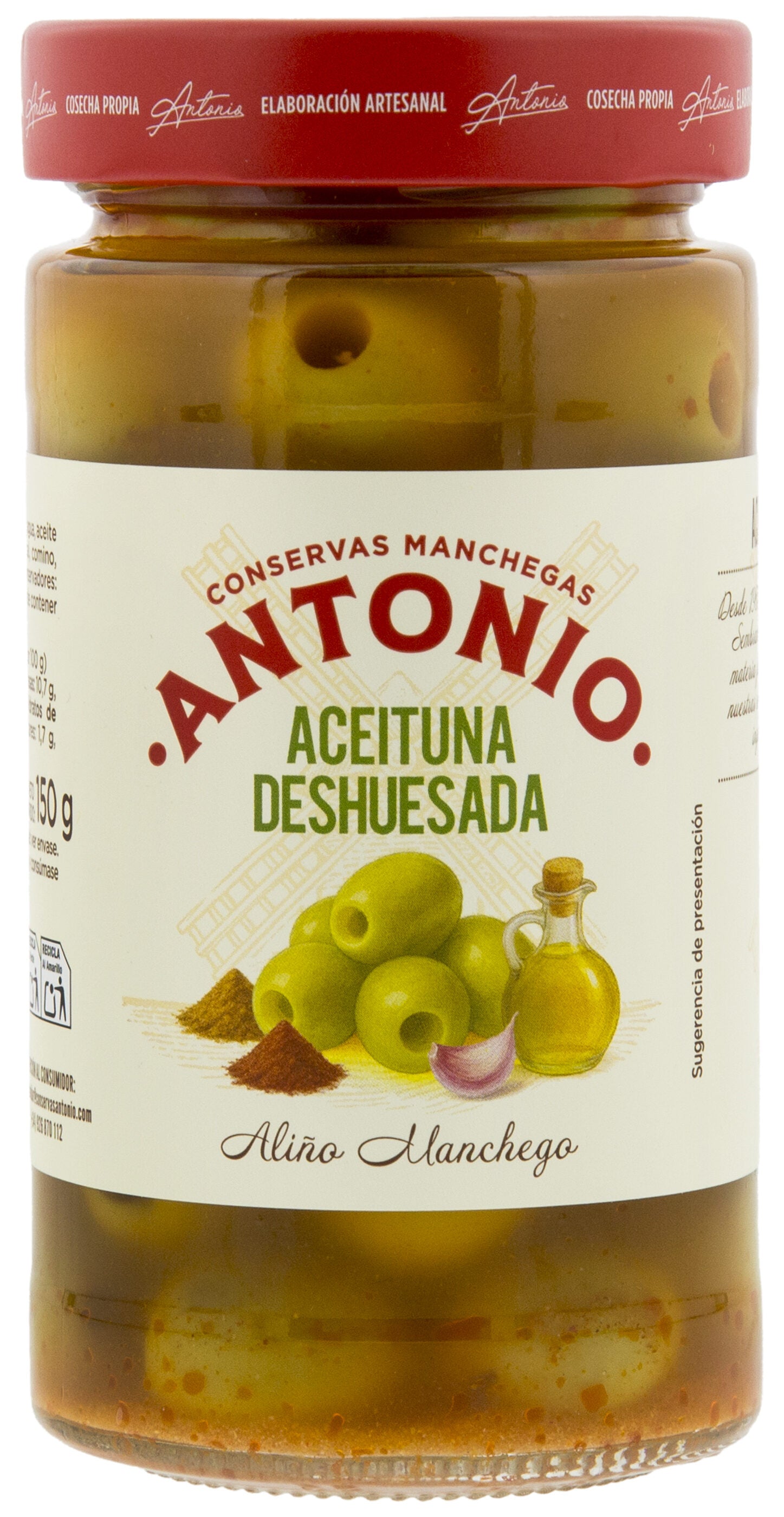 Aceituna manchega cristal Antonio 150g escurr