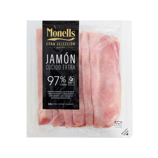 Jamón cocido extra lonchas Monells 140g La Despensa