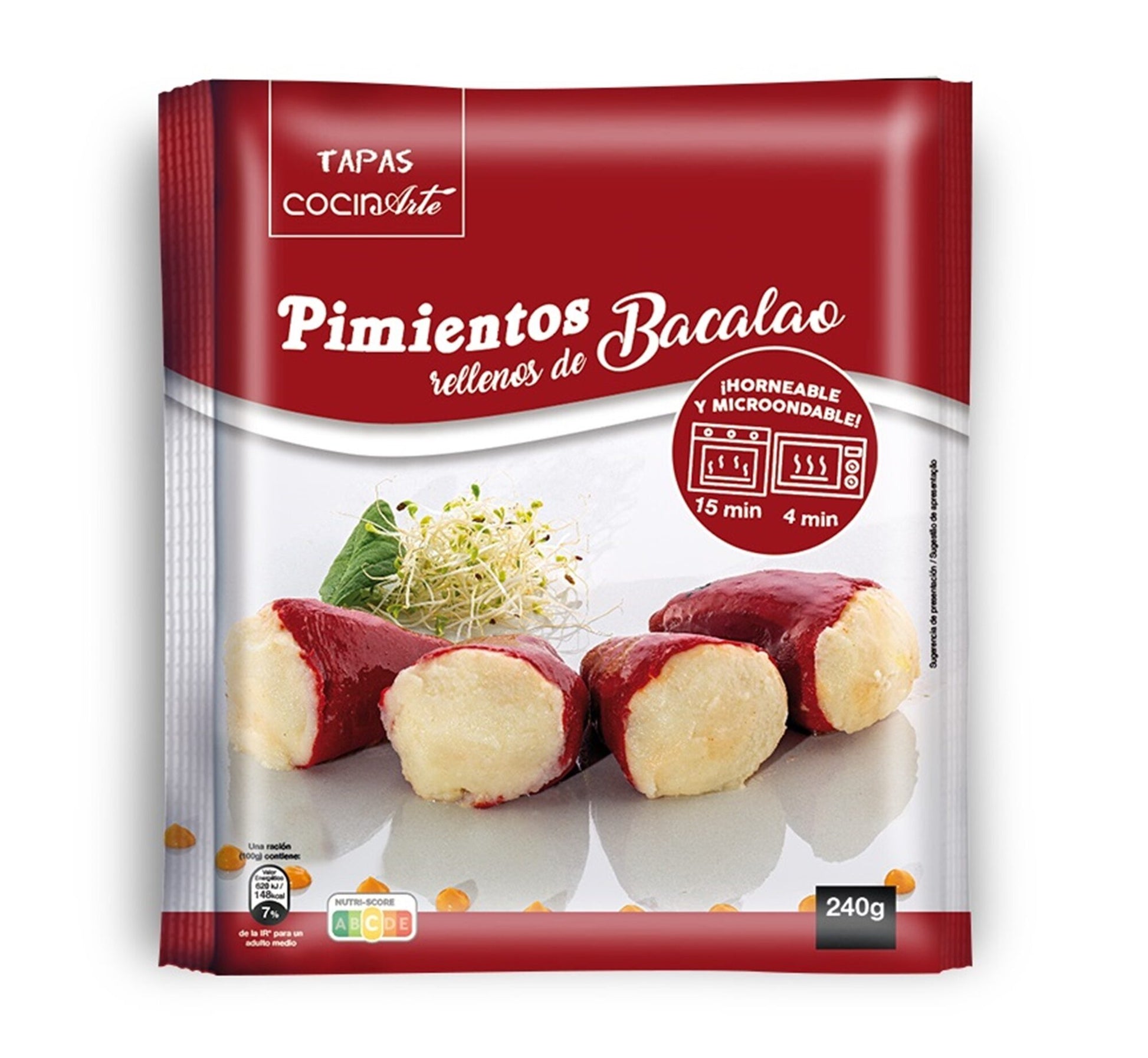 Pimientos rellenos pimiento rell bacalao Cocinarte 240g
