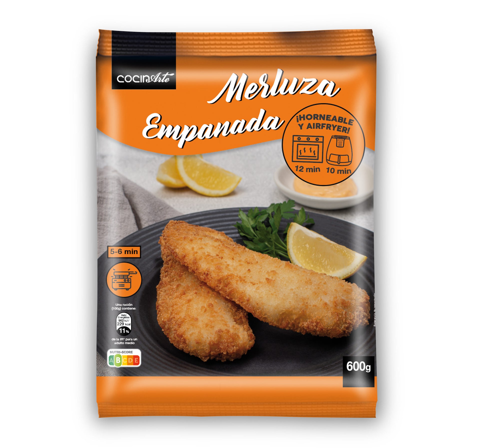 Merluza empanada horneable Cocinarte 600g