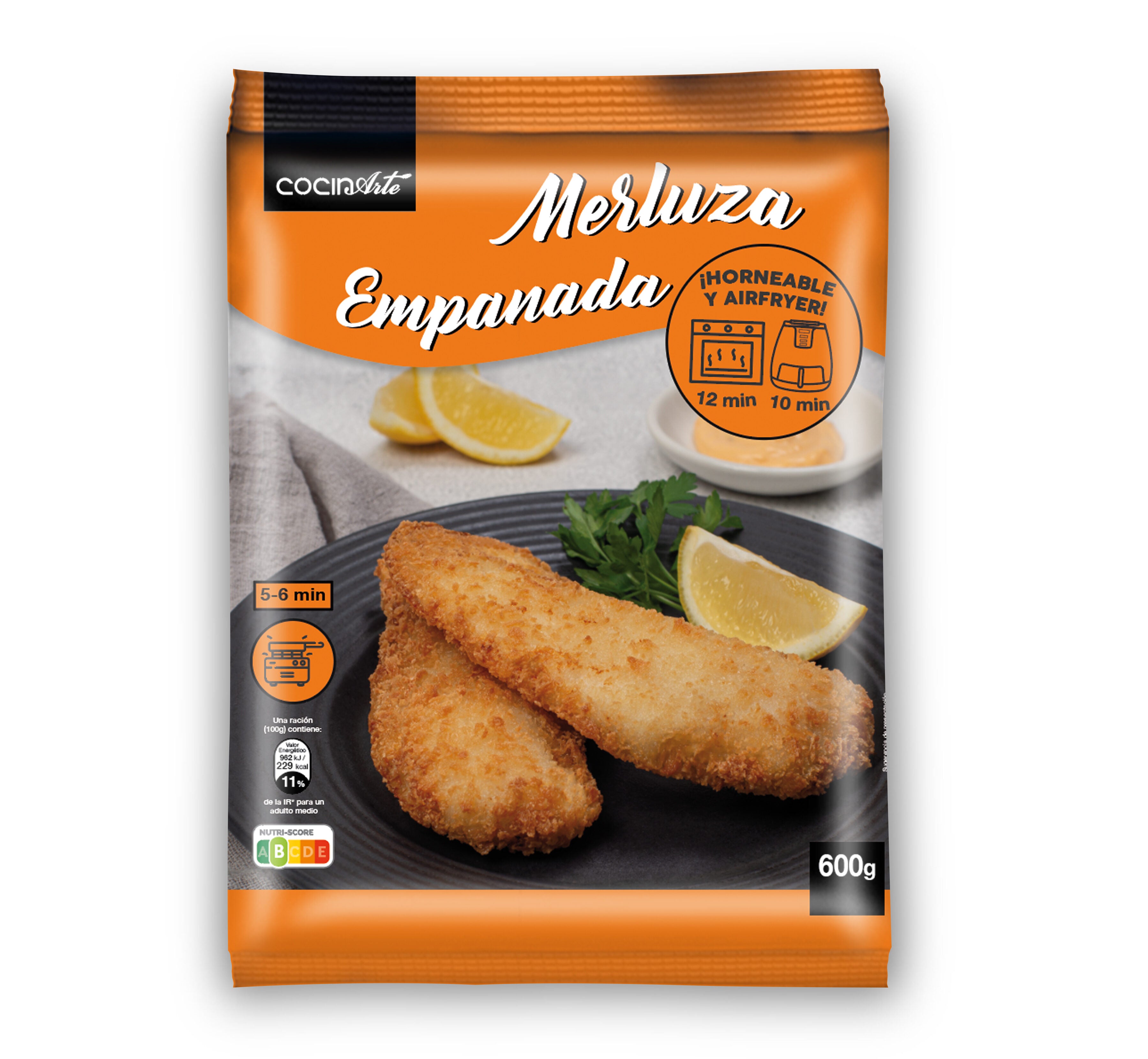 Merluza empanada horneable Cocinarte 600g