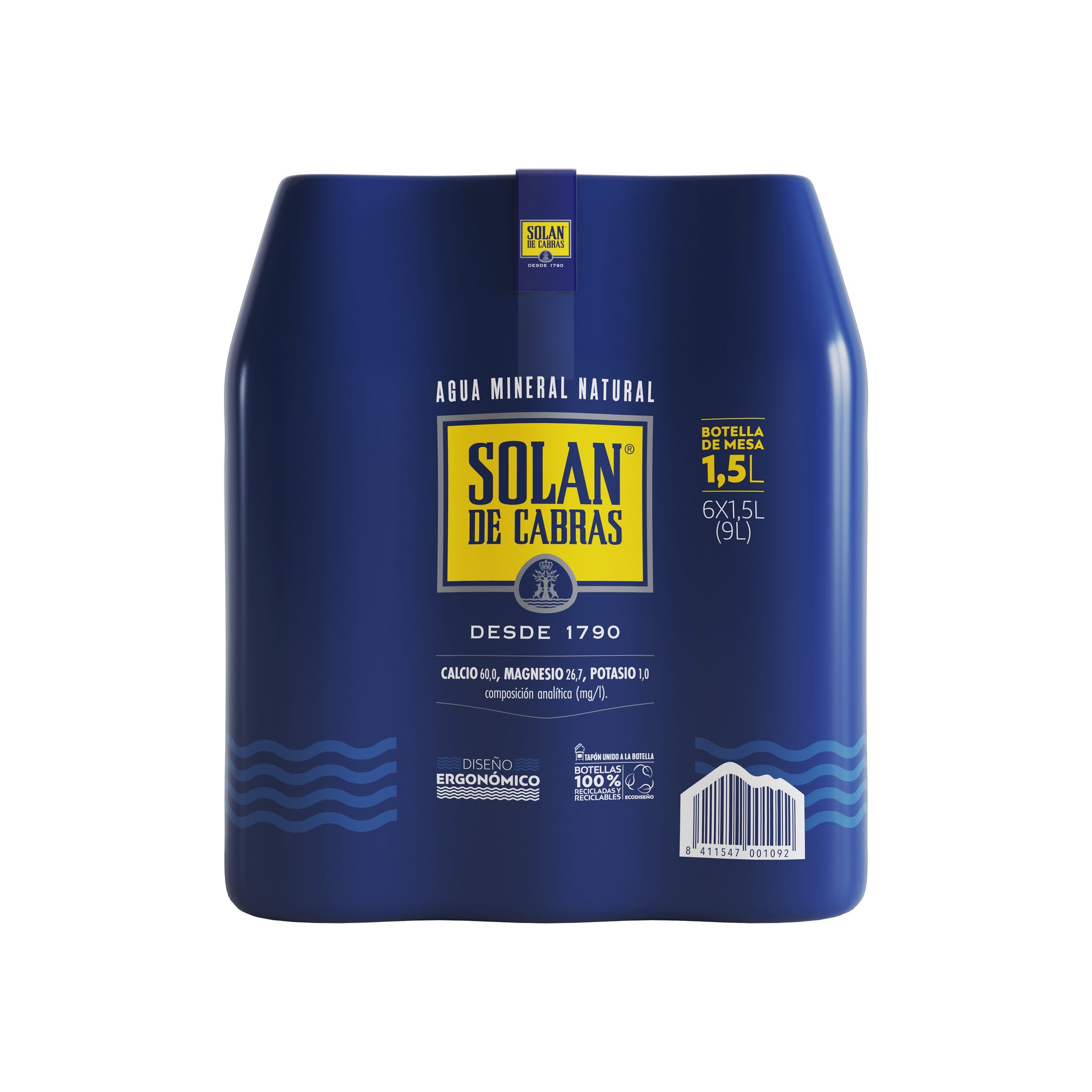 Agua mineral natural Solán de cabras 1.5l
