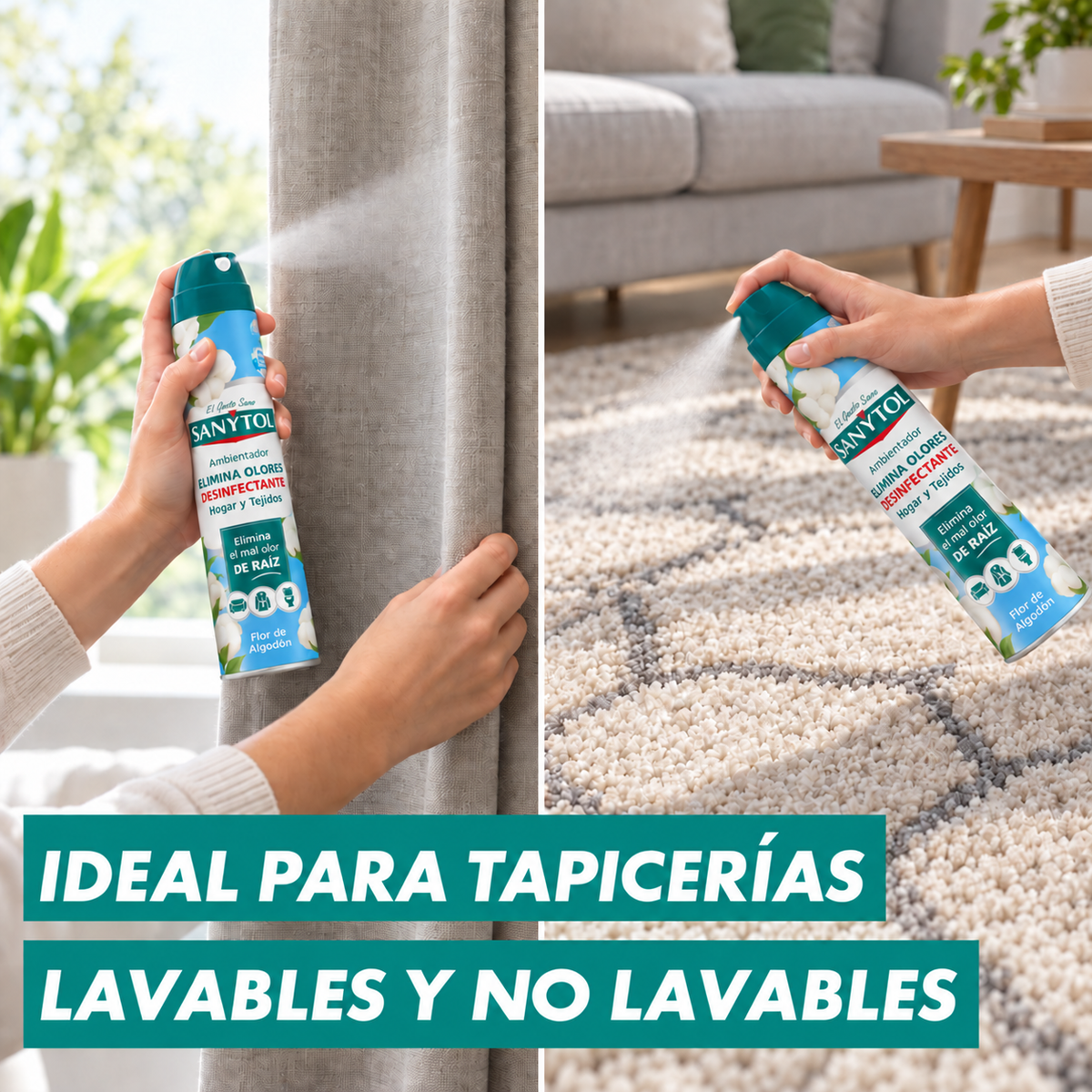 Ambientador aerosol desinfect tejidos hogar Sanytol 250g