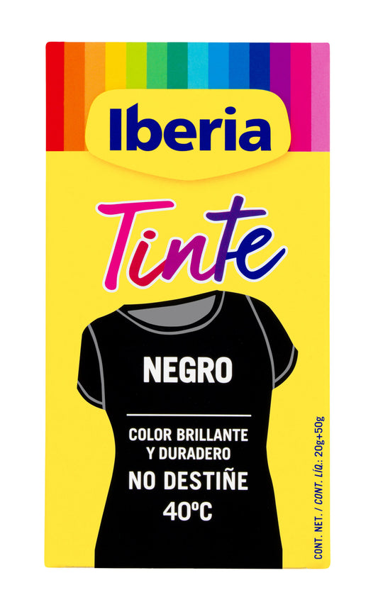 Tinte ropa negro 40º Iberia 1u La Despensa