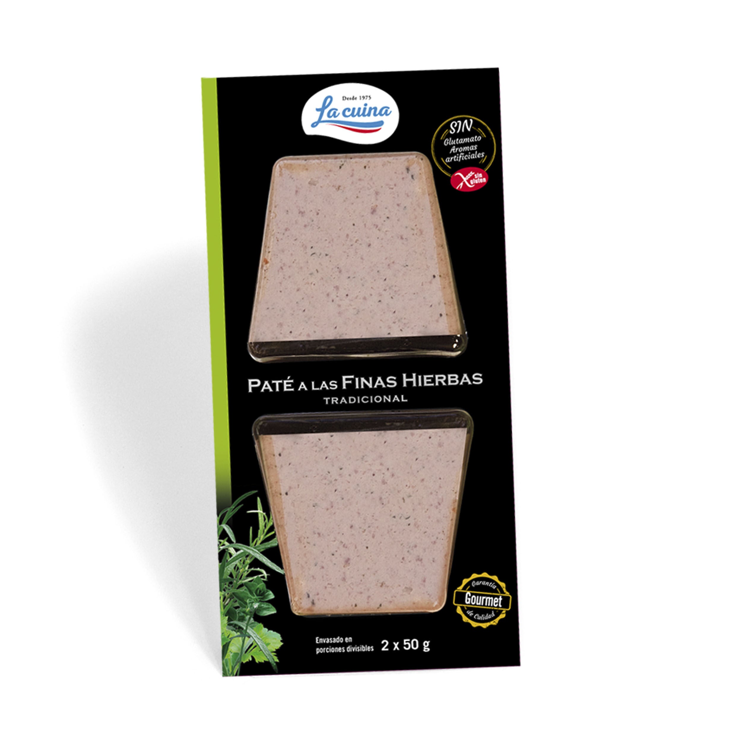 Paté finas hierbas La cuina p2 50g/u