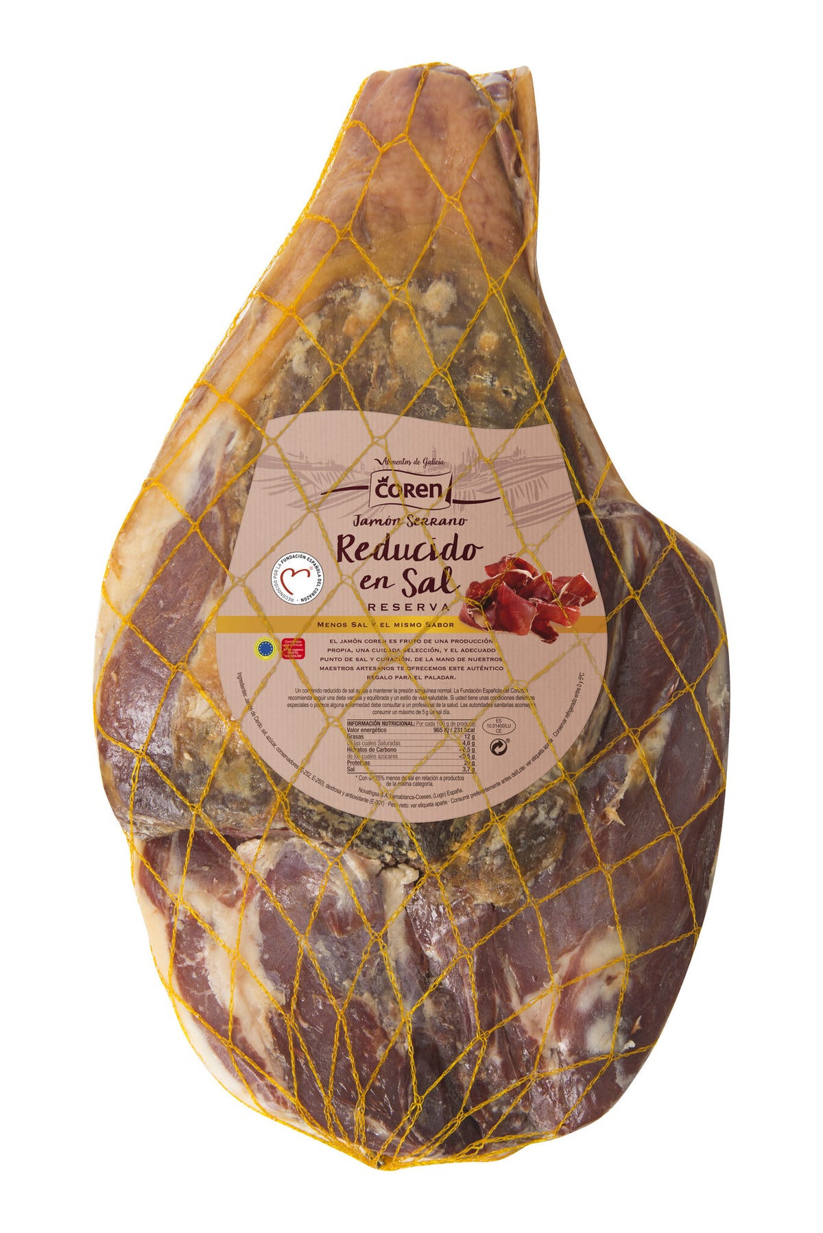 Centro de jamon reserva reducido sal Coren