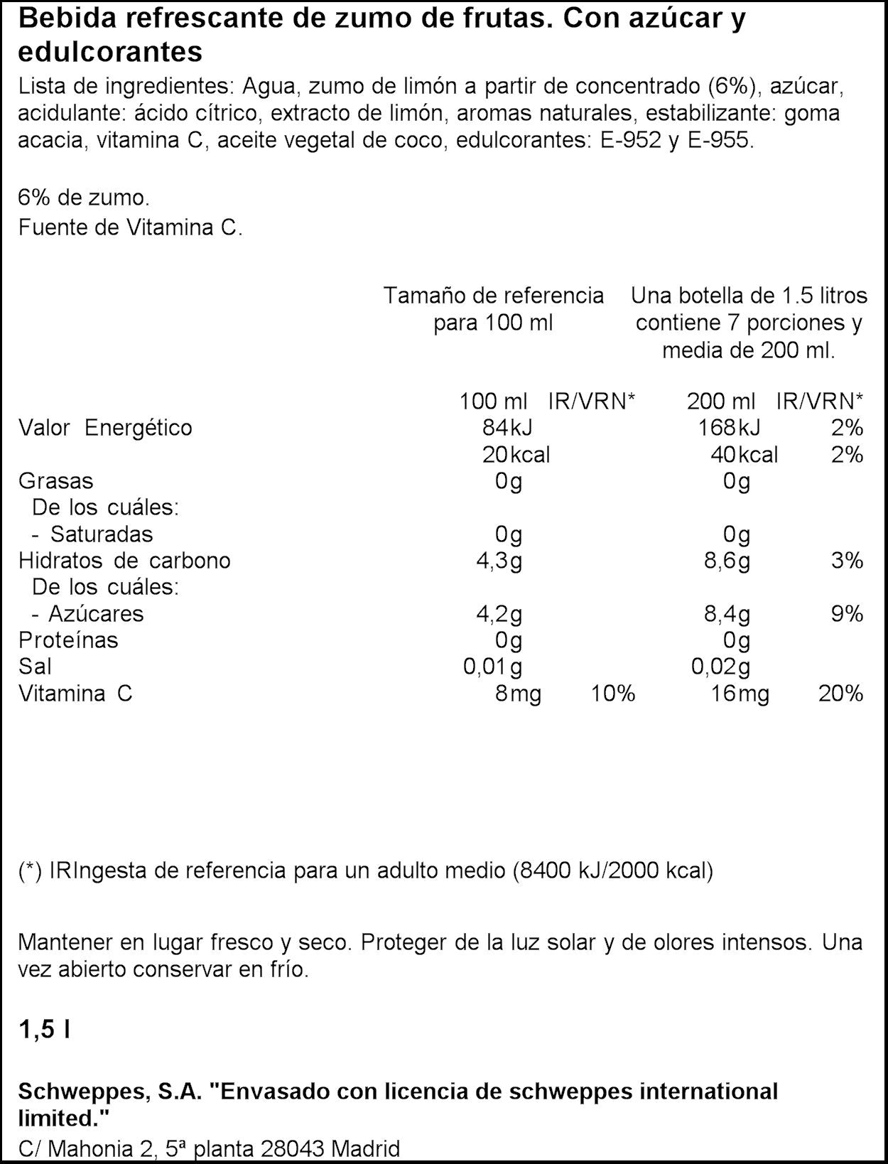 Refresco limon  Trina 1.5l