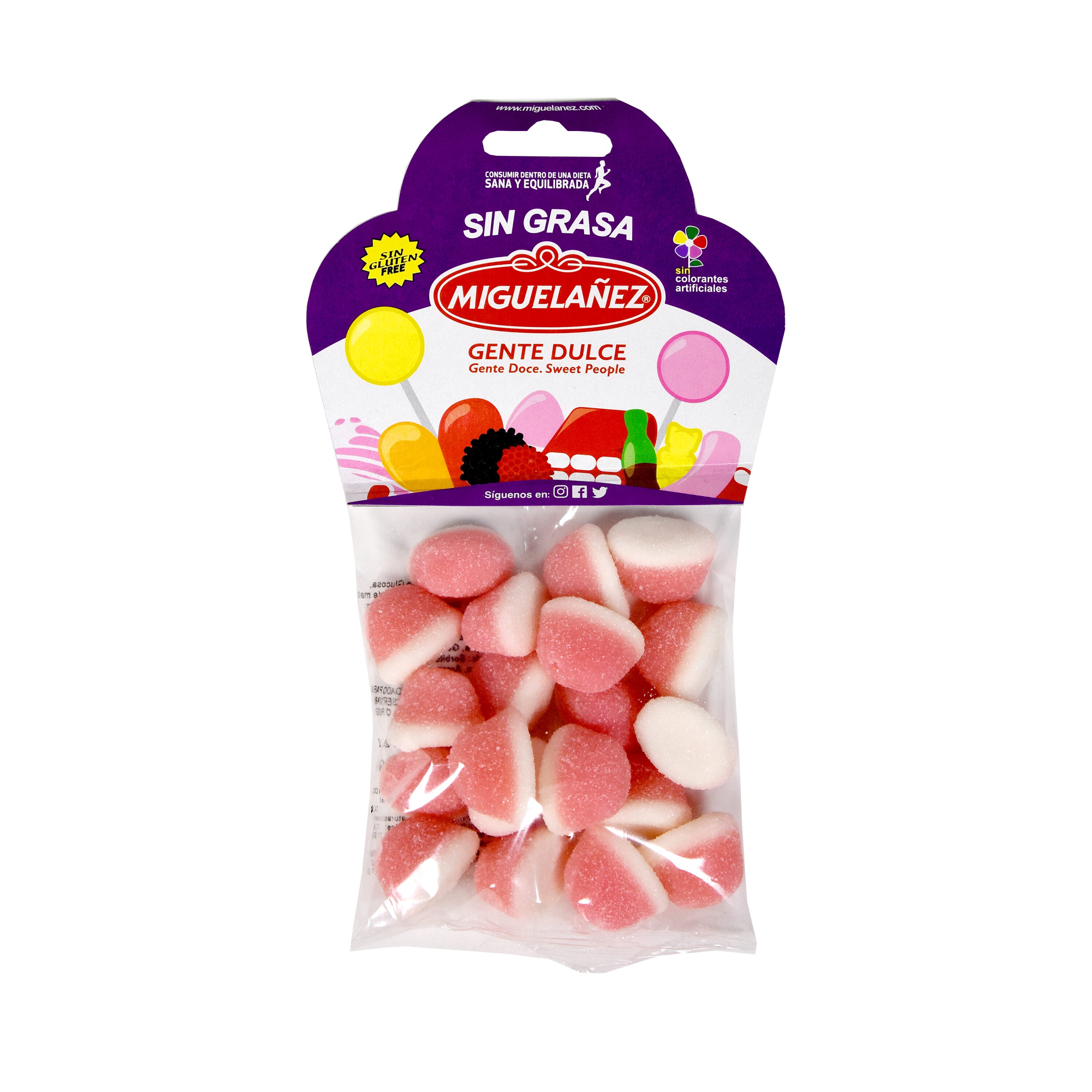 Gominola beso y fresa blanda Miguelañez 150g