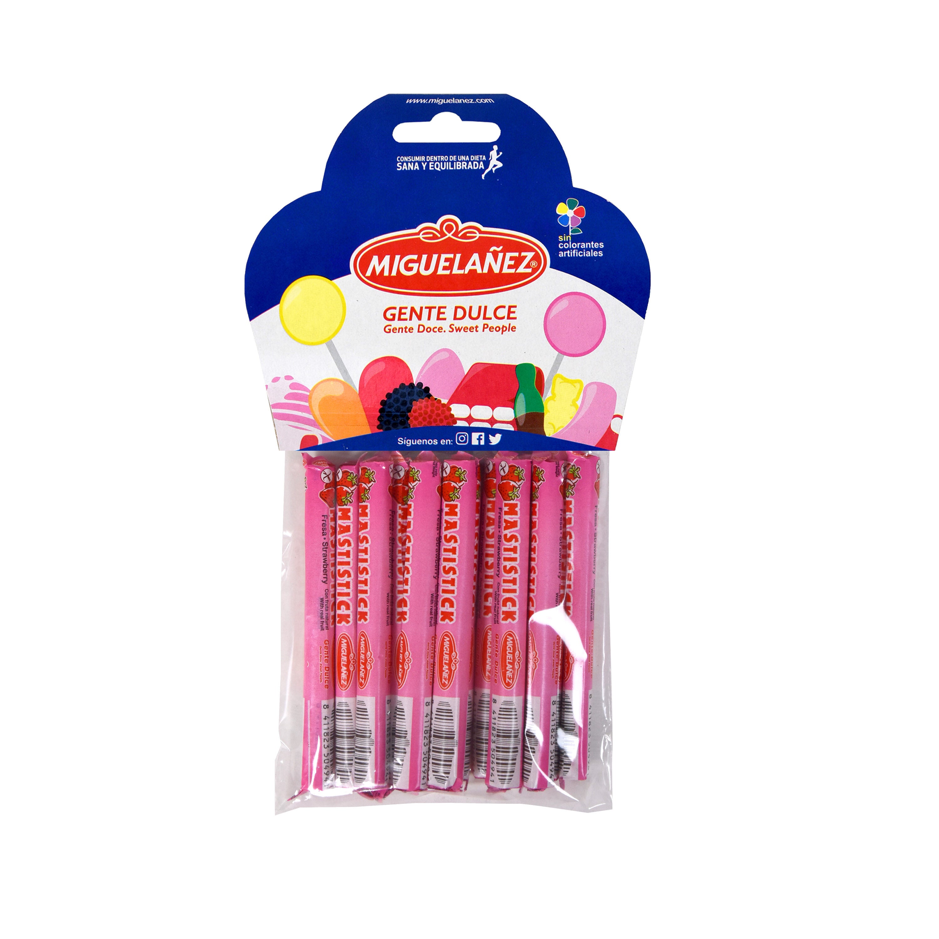 Caramelo blando con frutas sabor fresa Miguelañez p15 90g